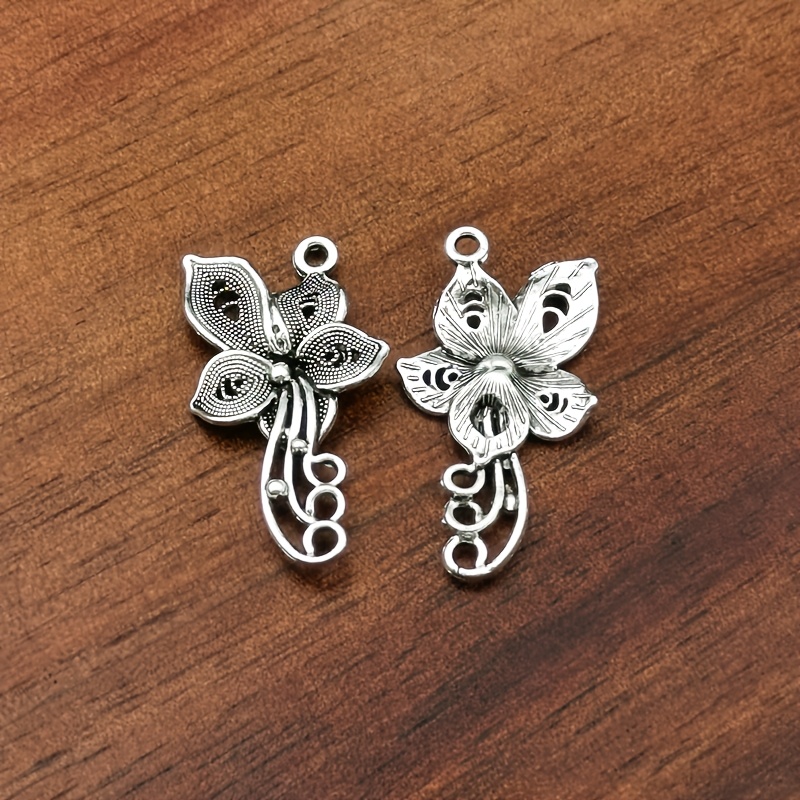 21pcs Retro Chinese Style Butterfly Flower Pendant Set